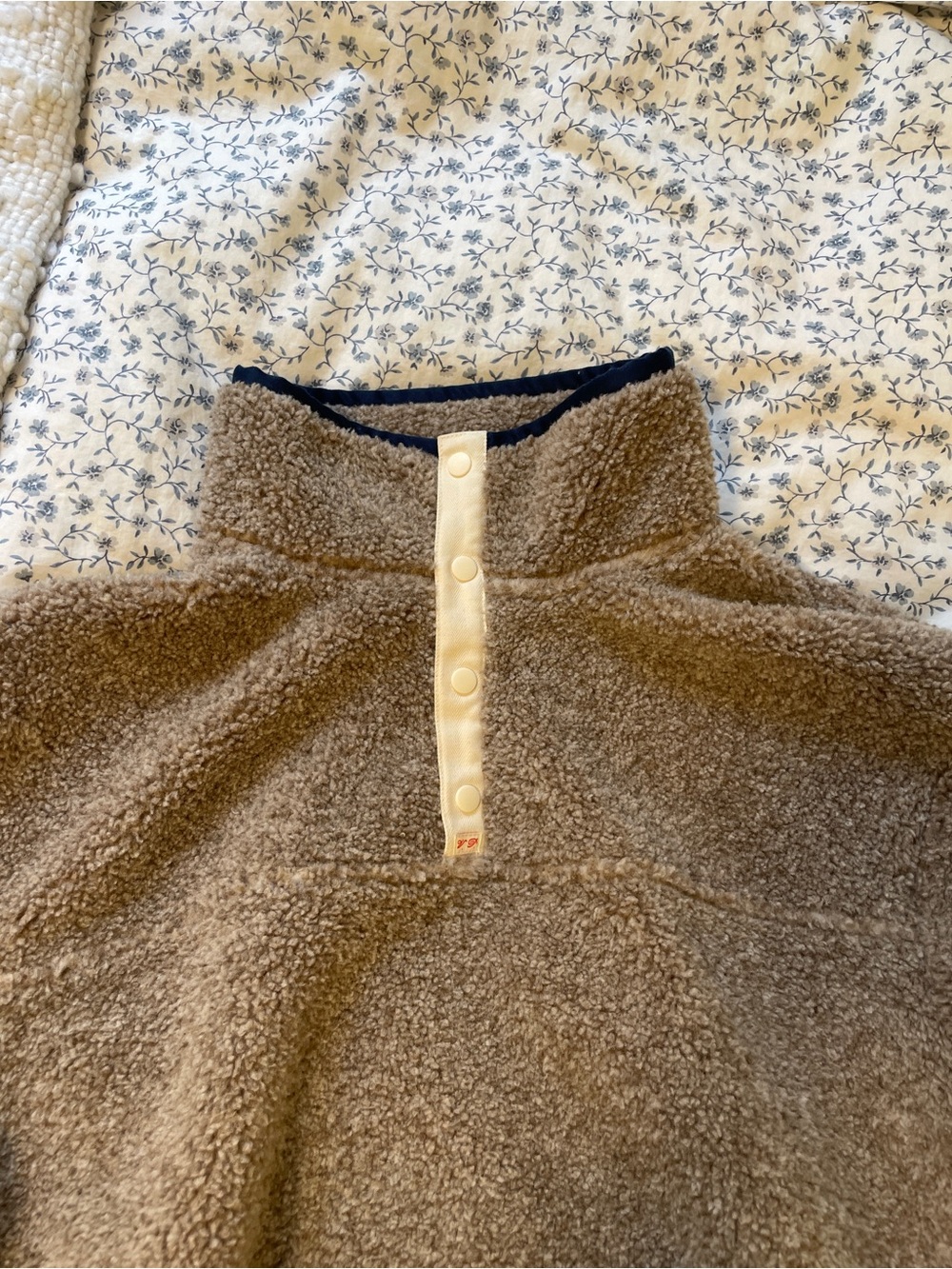Cozy Taupe Sherpa Pullover Sweater